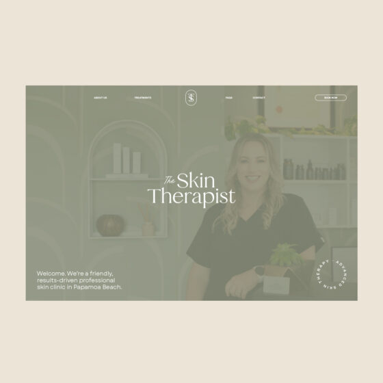 Elegant design of home web pages for a beauty clinic