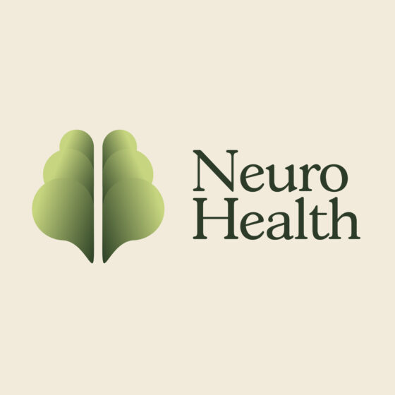 Logo design using shapes to make up a brain