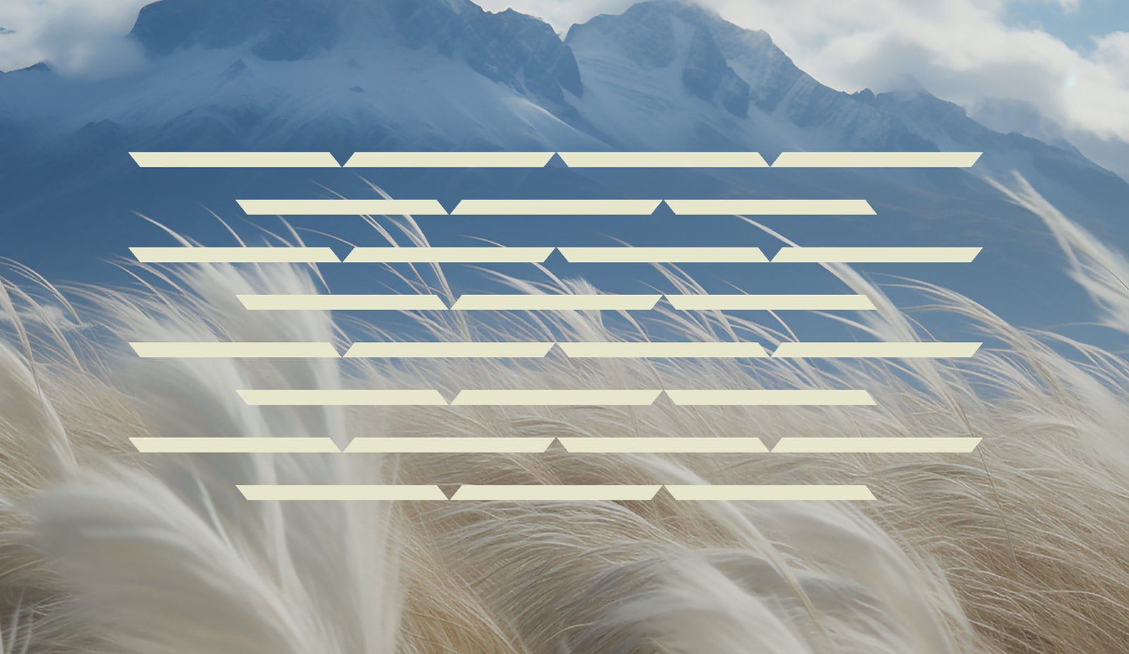 Motif design placed on top of an AI image for a creative one page website