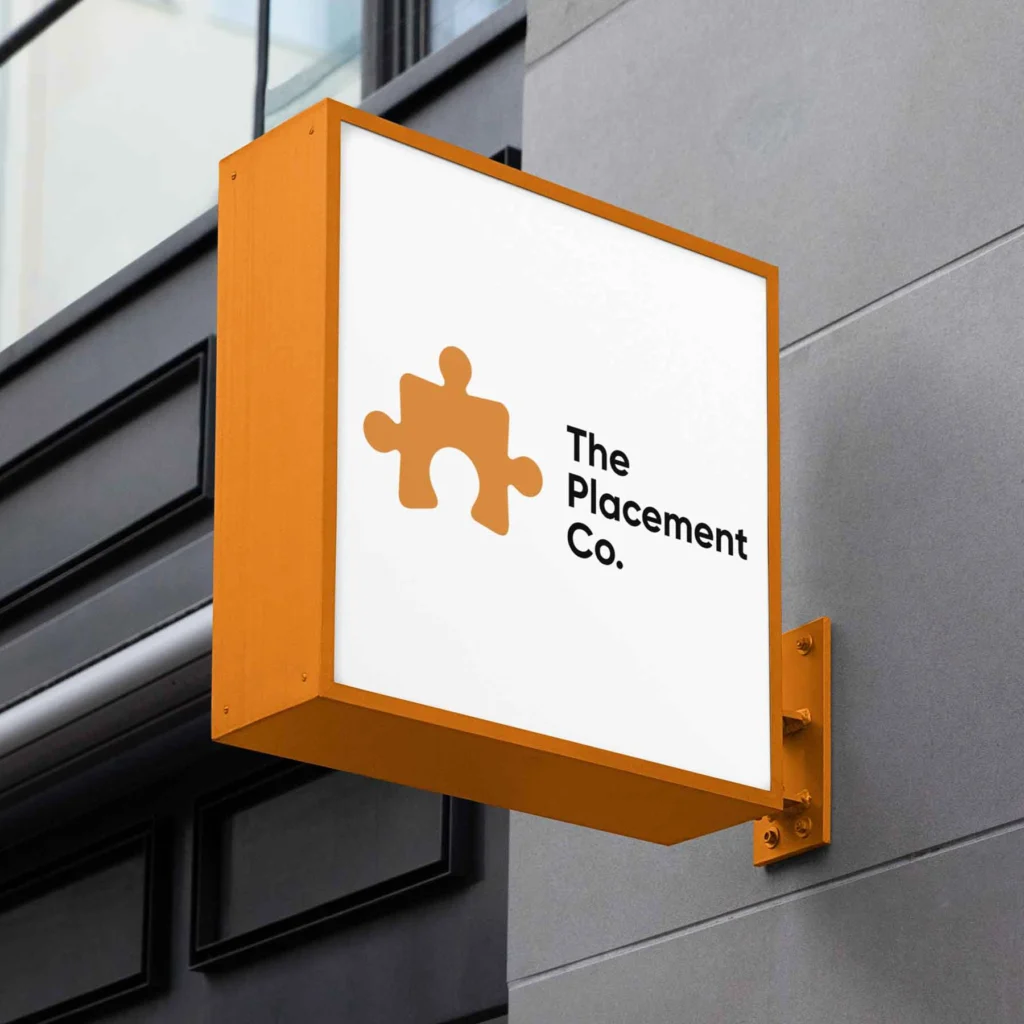 Graphic design of a sign for an Auckland based recruitment company