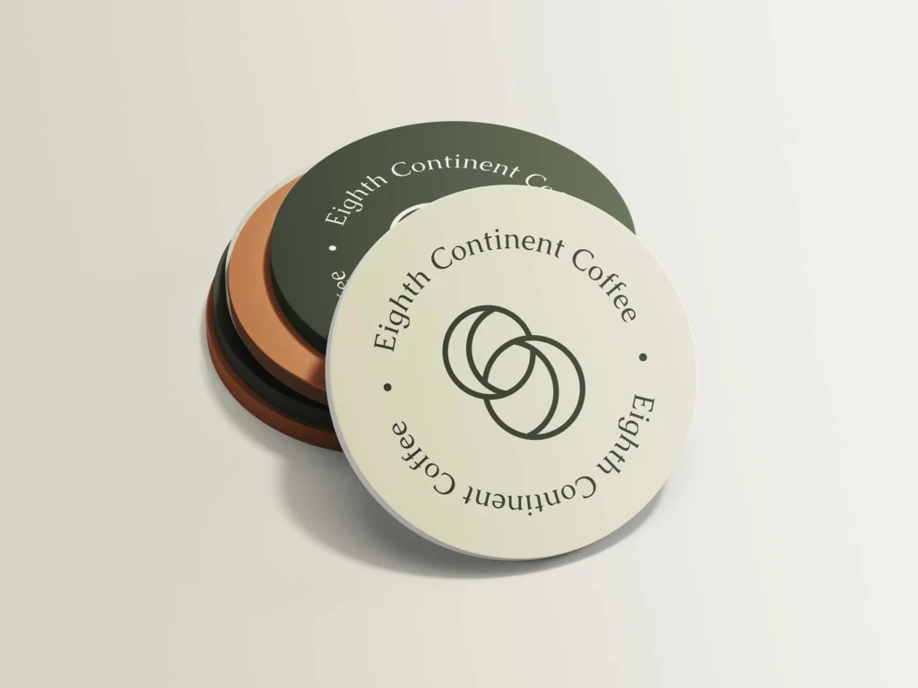 Digital design of coasters for coffee brand