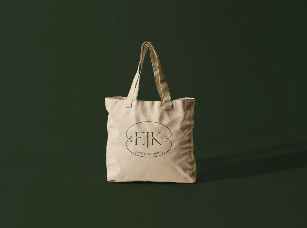Logo printed on tote bag mockup