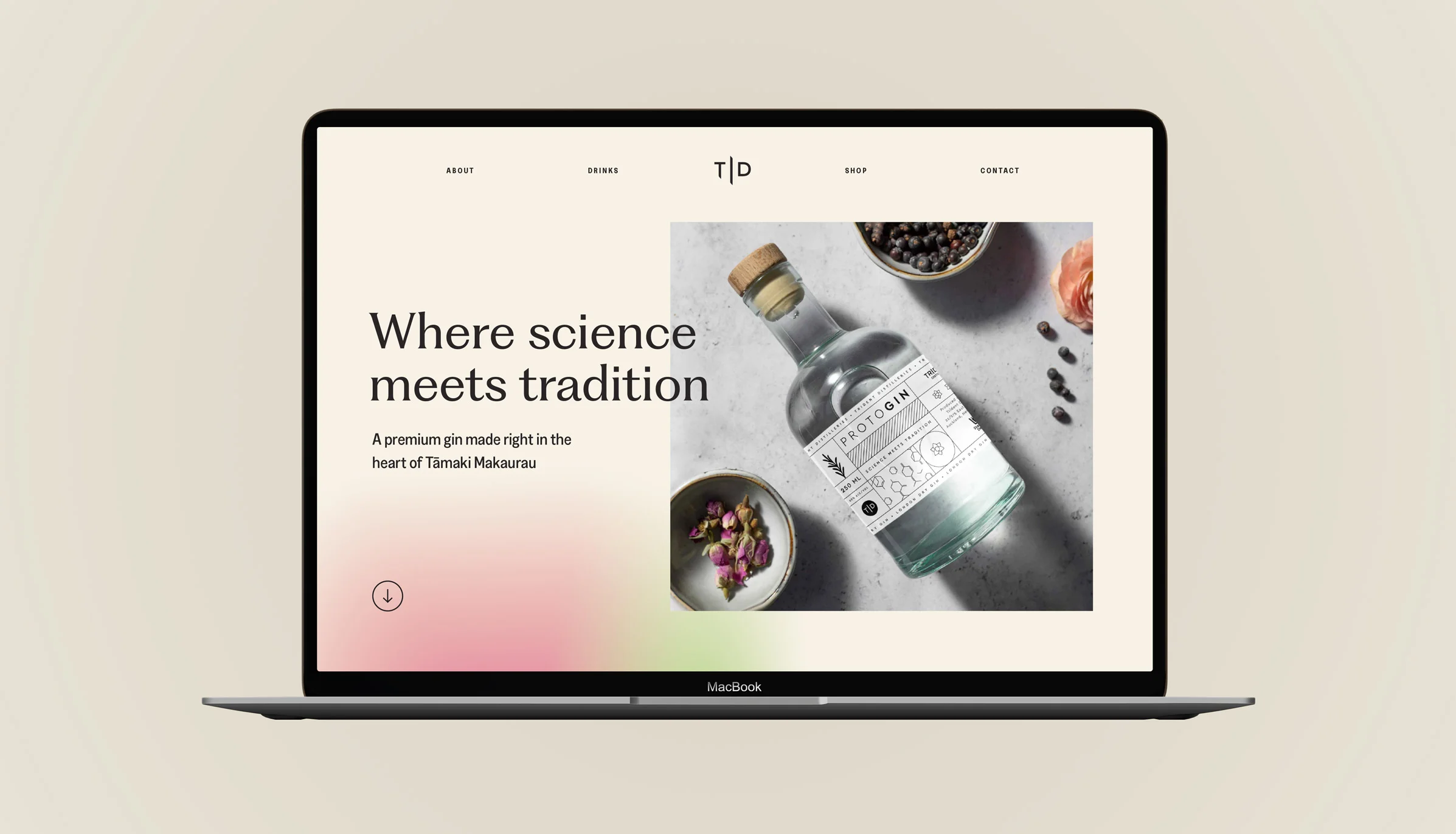 Cream web design mockup showcasing how to effectively market your business with web design