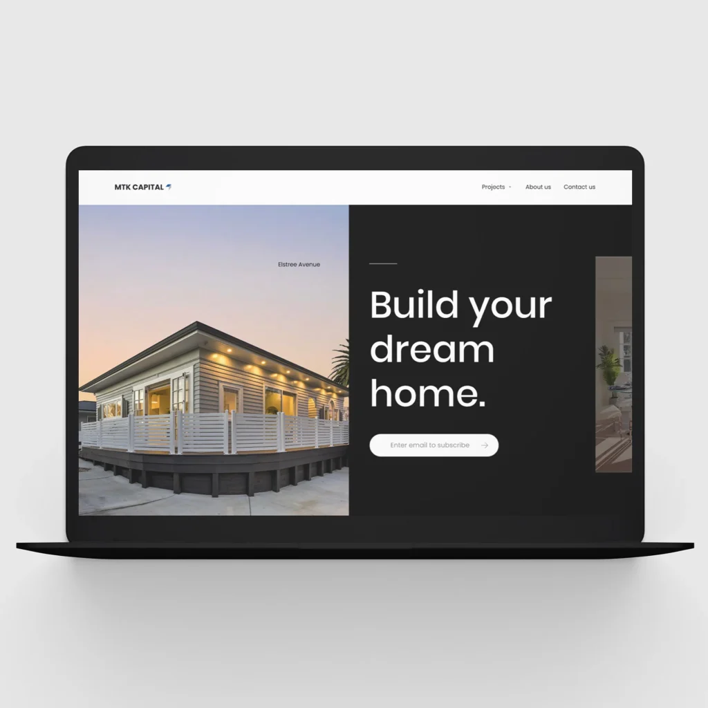1. contemporary real estate company website design