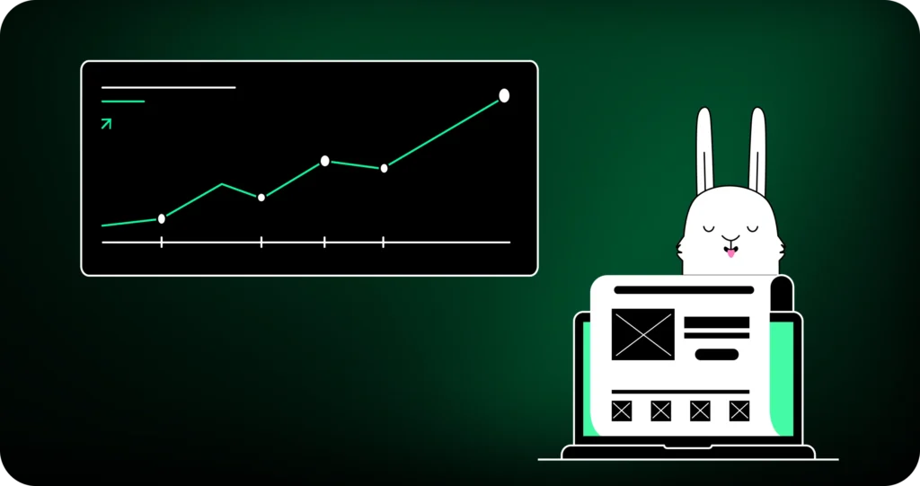 White rabbit illustration on how to increase seo website traffic with effective graphic design