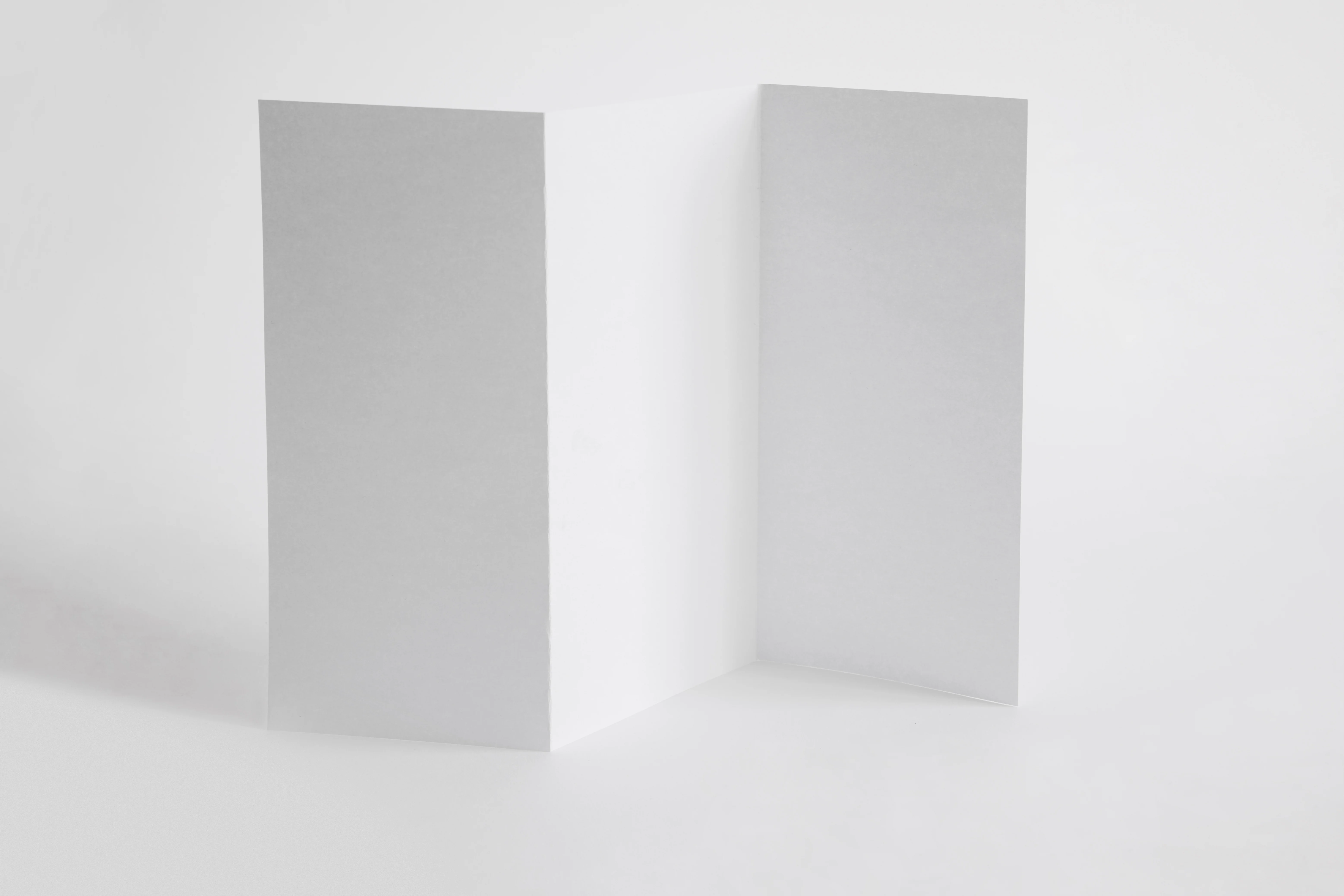 folded white paper mock up to show try fold