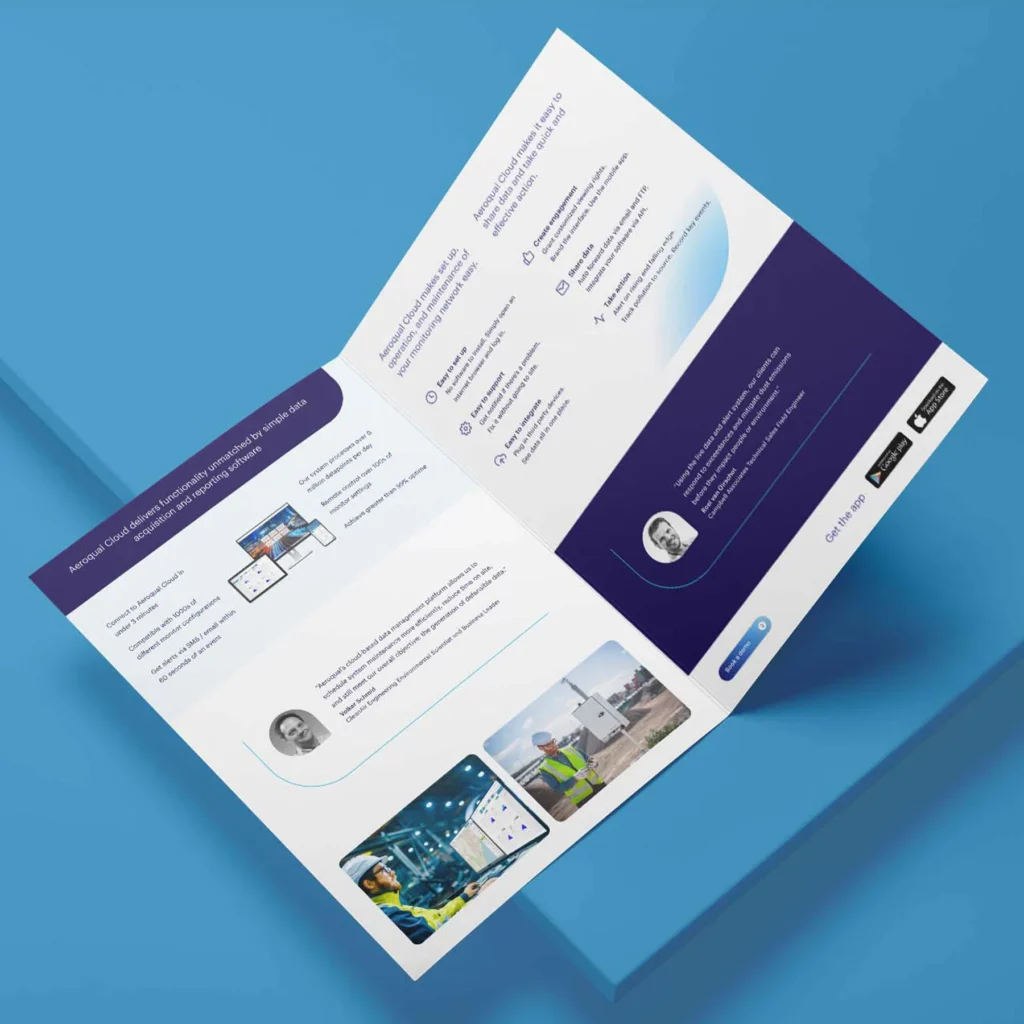 gradient blue brochure