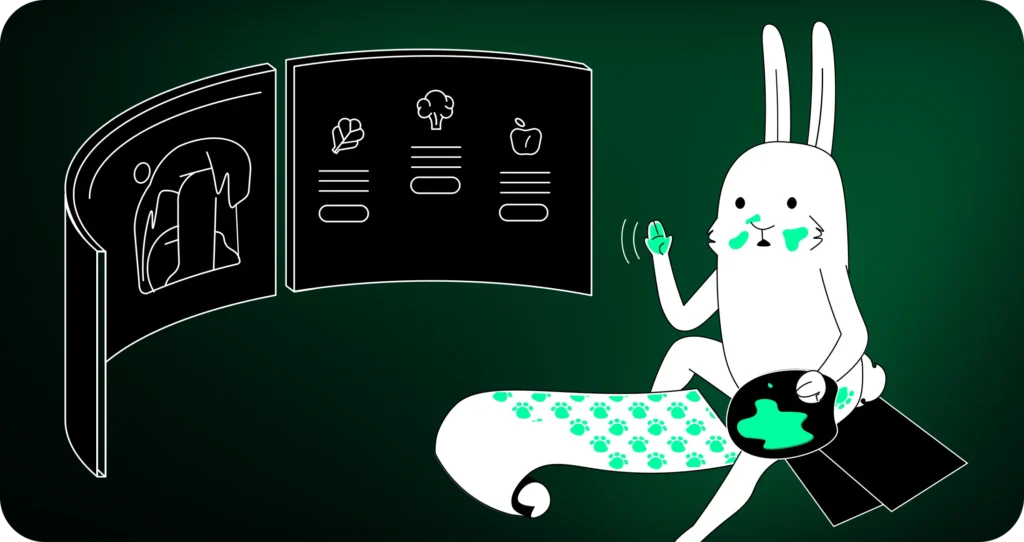 White Rabbit illustration of Budget freelancer confused on how to design graphics