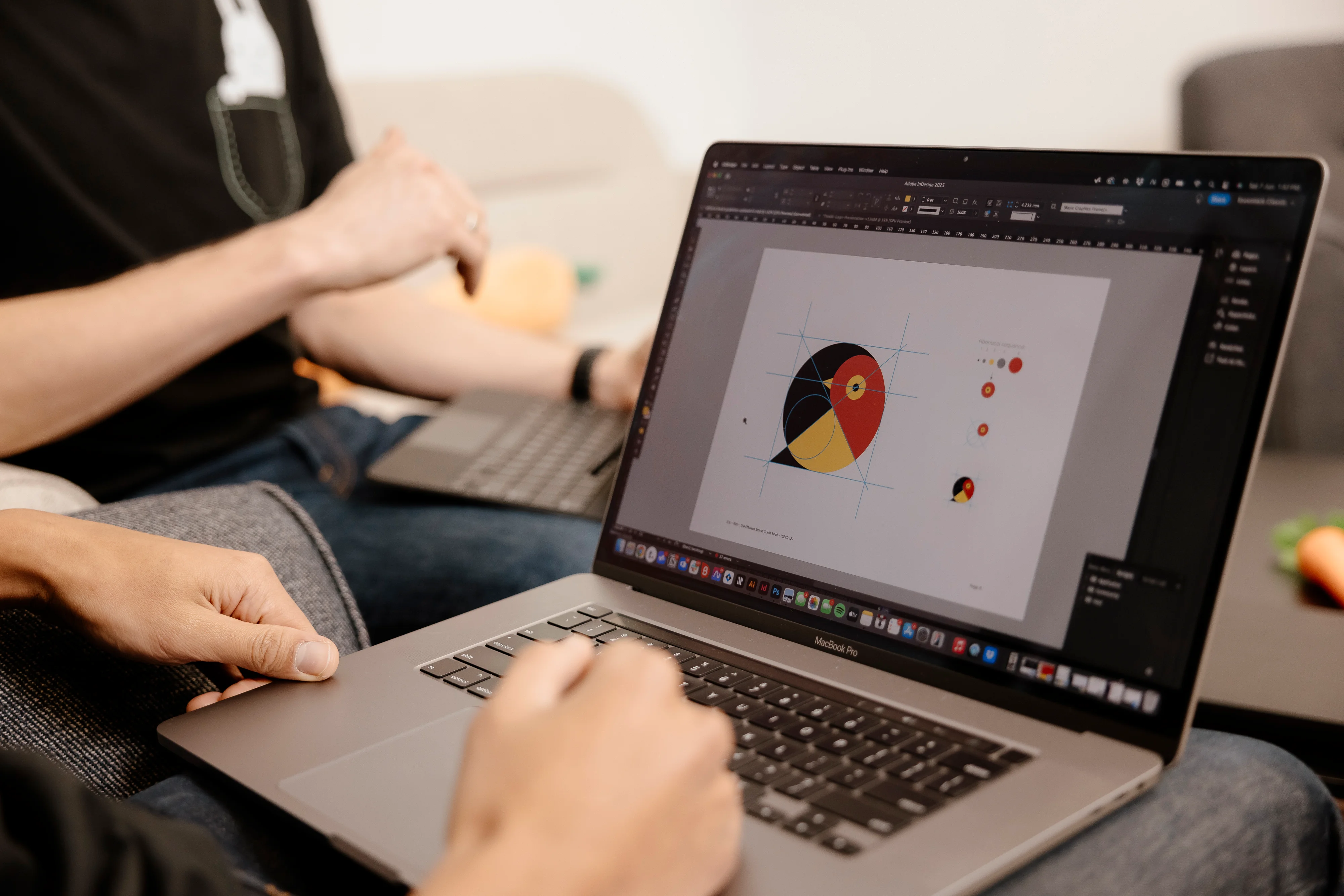 White Rabbit team editing logo design for client