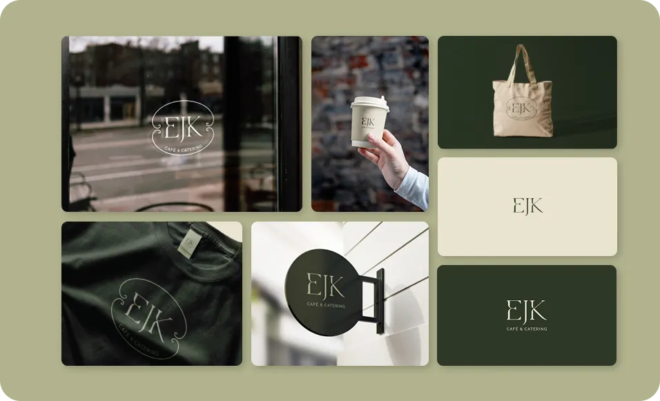 Earthy toned brand identity example using deep greens and muted palettes for 2026