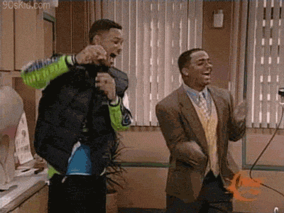 Fresh Prince of bel-air happy Will and Carlton dance gif