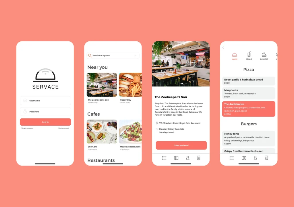 food delivery mobile app design with ux and ui design features