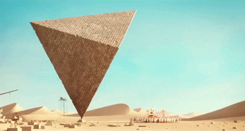 Minions spinning pyramid upside down GIF