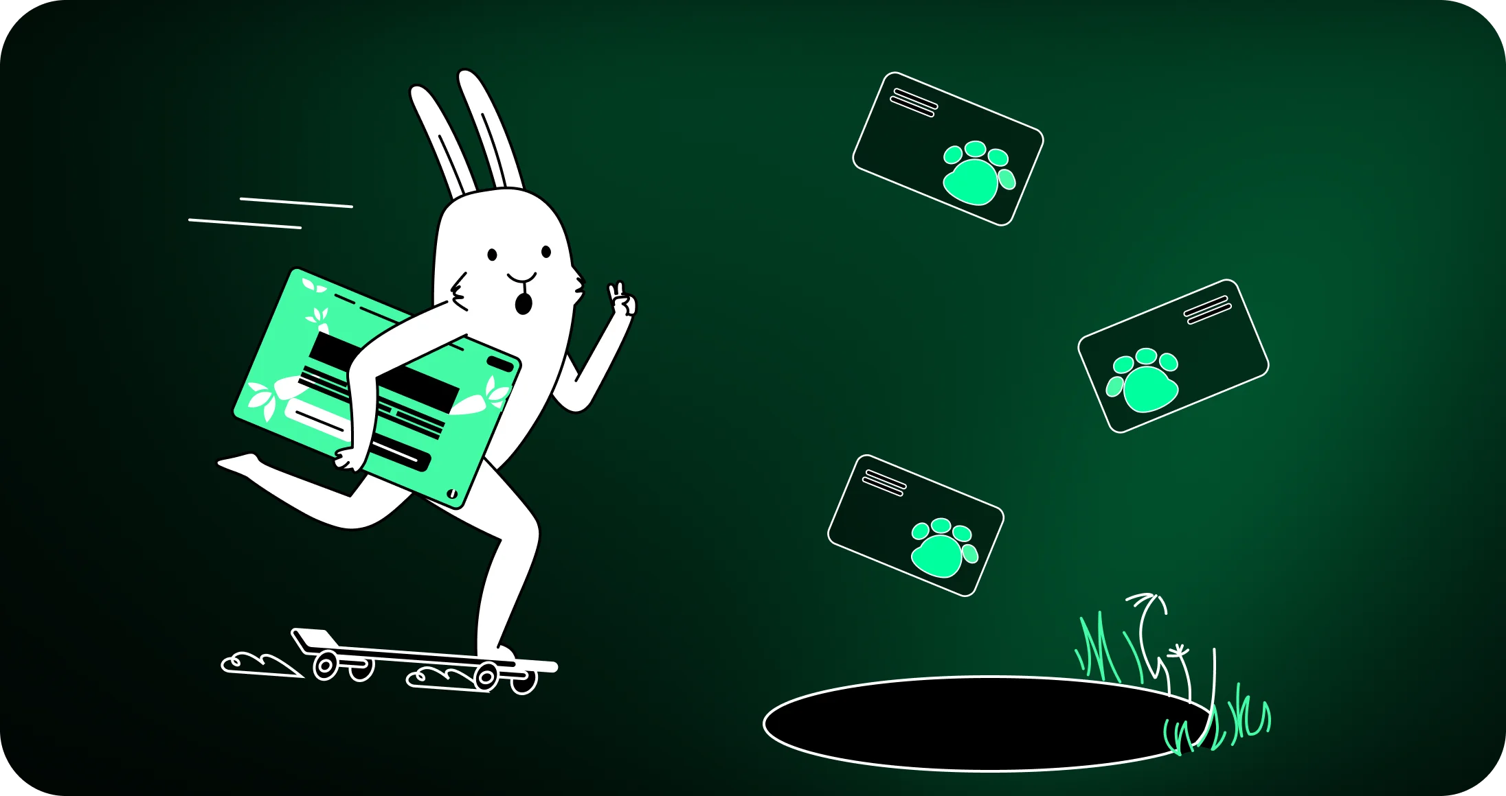 White Rabbit bad business cards graphic thumbnail