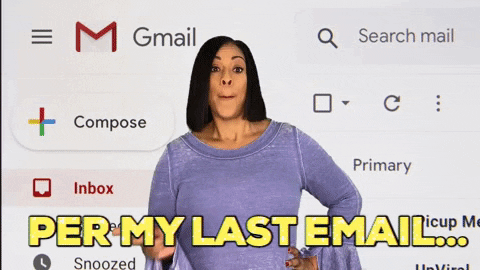 per my last email sassy women meme gif