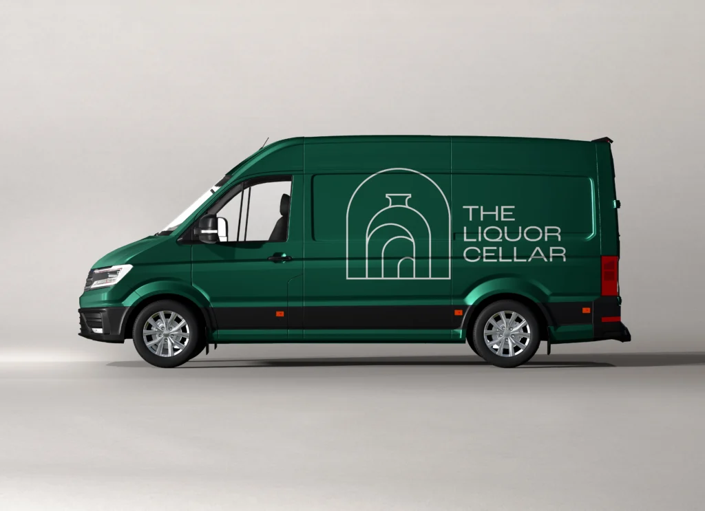White Rabbit client business logo design on truck mockup