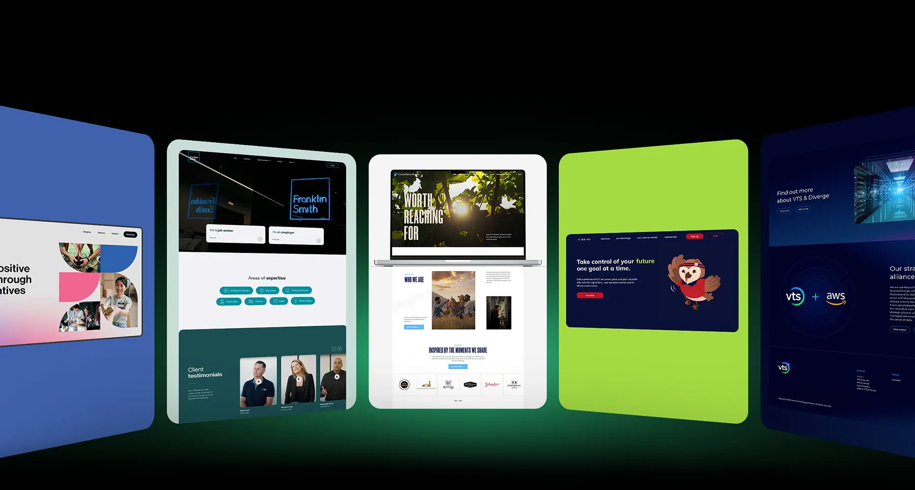 Some of the recent website projects from our central Auckland studio