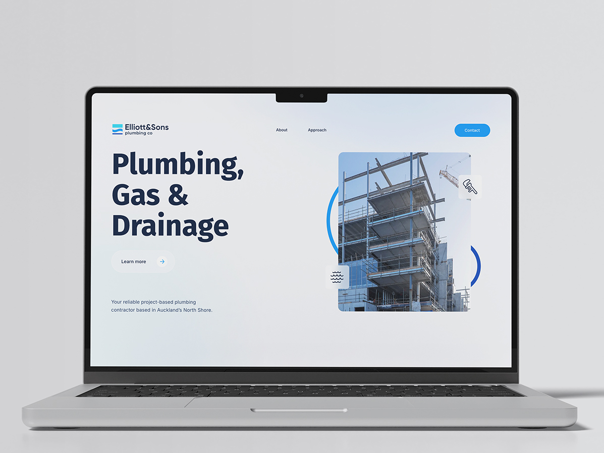 Website design for a plumbing business in Christchurch